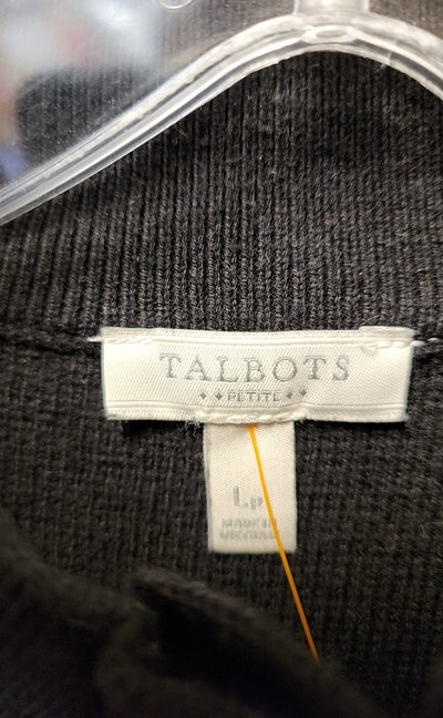 Talbots Women's Size L Petite Black Cardigan