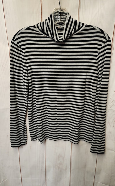 Chico's Women's Size 0 = US S Black & Gray Long Sleeve Top