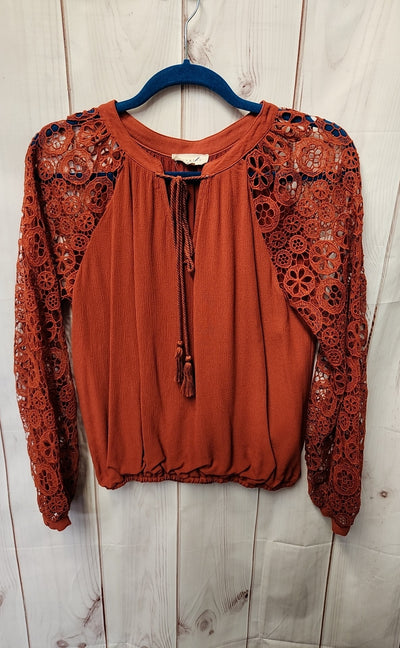 Promesa Women's Size S Rust Long Sleeve Top