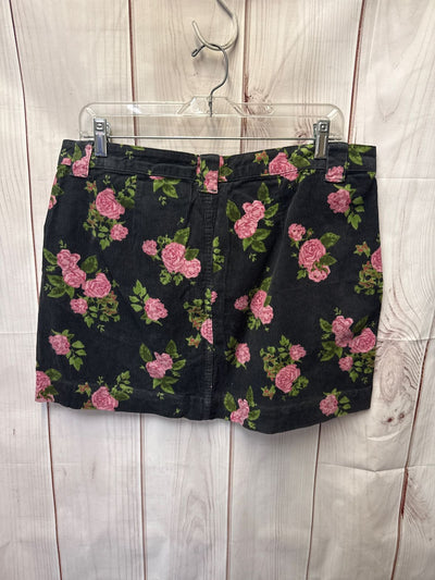 Wild Fable Women's Size 14 Black Floral Skirt