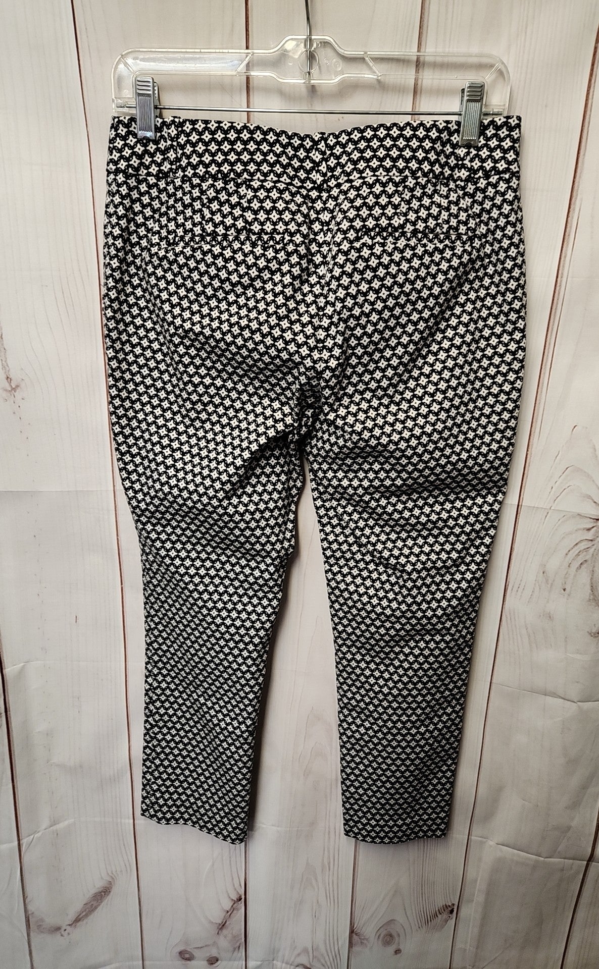 Loft Women's Size 4 Petite Black & White Pants Julie Skinny