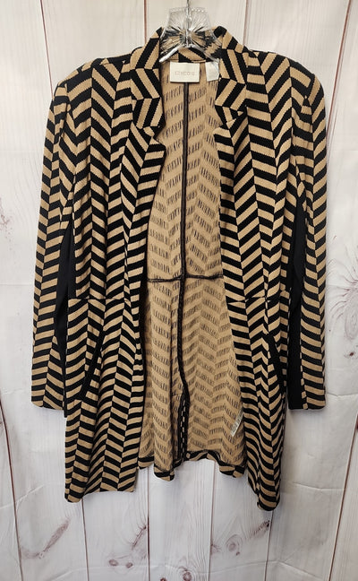 Chico's Women's Size 0 = US S Black & Beige Cardigan