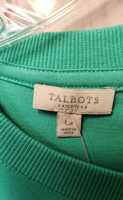 Talbots Women's Size L Petite Teal Short Sleeve Top