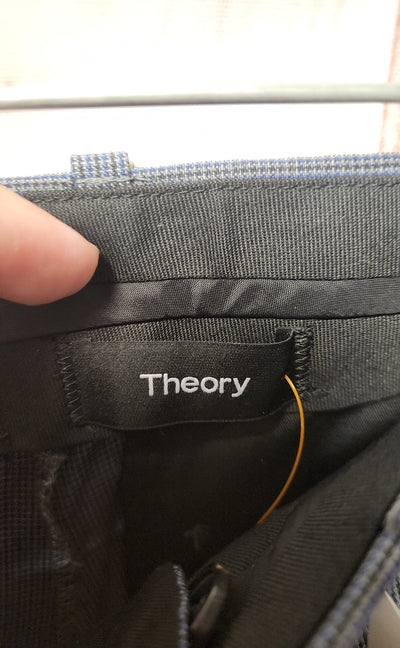 NWT Theory Men's Size 32 Blue Multi Tropical Houndstooth Pants