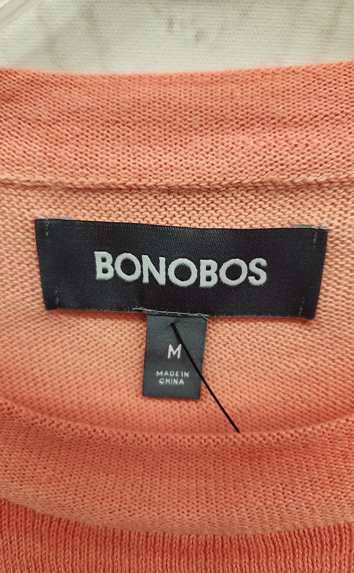 Bonobos Men's Size M Peach Sweater