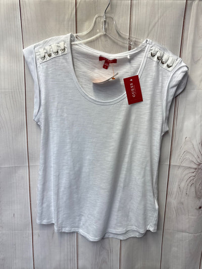 NWT Guess Women's Size S White Short Sleeve Top