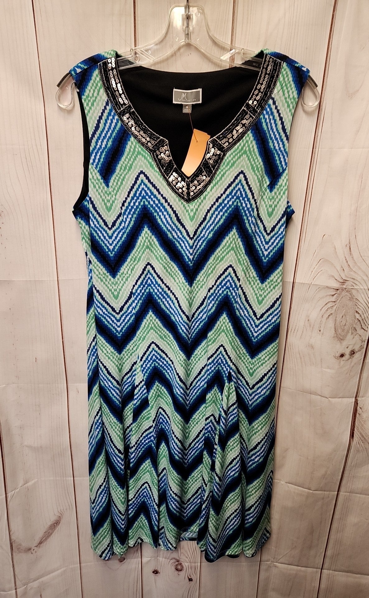 JM Collection Women's Size M Blue Dress