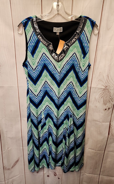 JM Collection Women's Size M Blue Dress