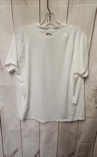 Slazenger Women's Size XL White Short Sleeve Top