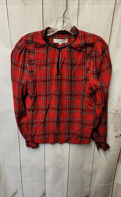 Loft Women's Size XS Petite Red Long Sleeve Top