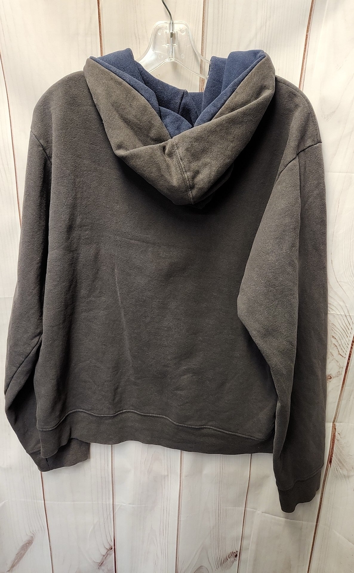 North Face Men's Size L Gray Full Zip Hooded Sweatshirt