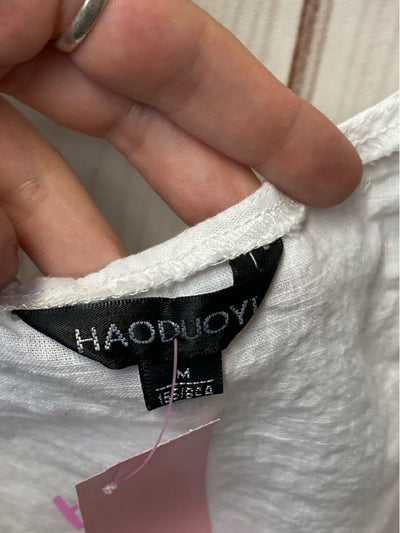 Haoduoyi Women's Size M White Sleeveless Top
