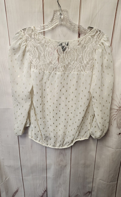 Iz Byer Women's Size M White Long Sleeve Top
