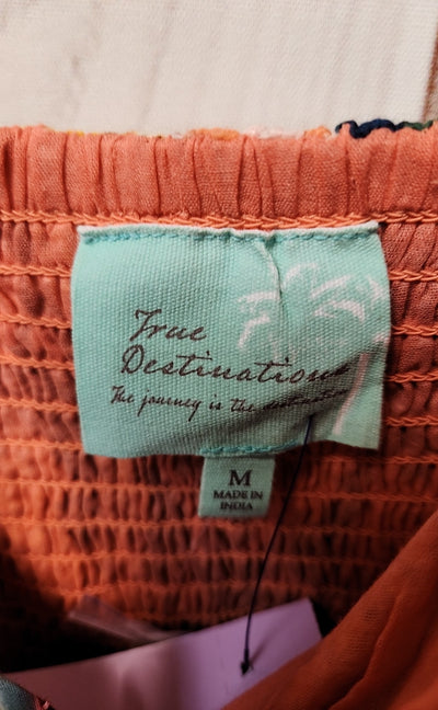 True Destinations Women's Size M Pink & Blue Dress