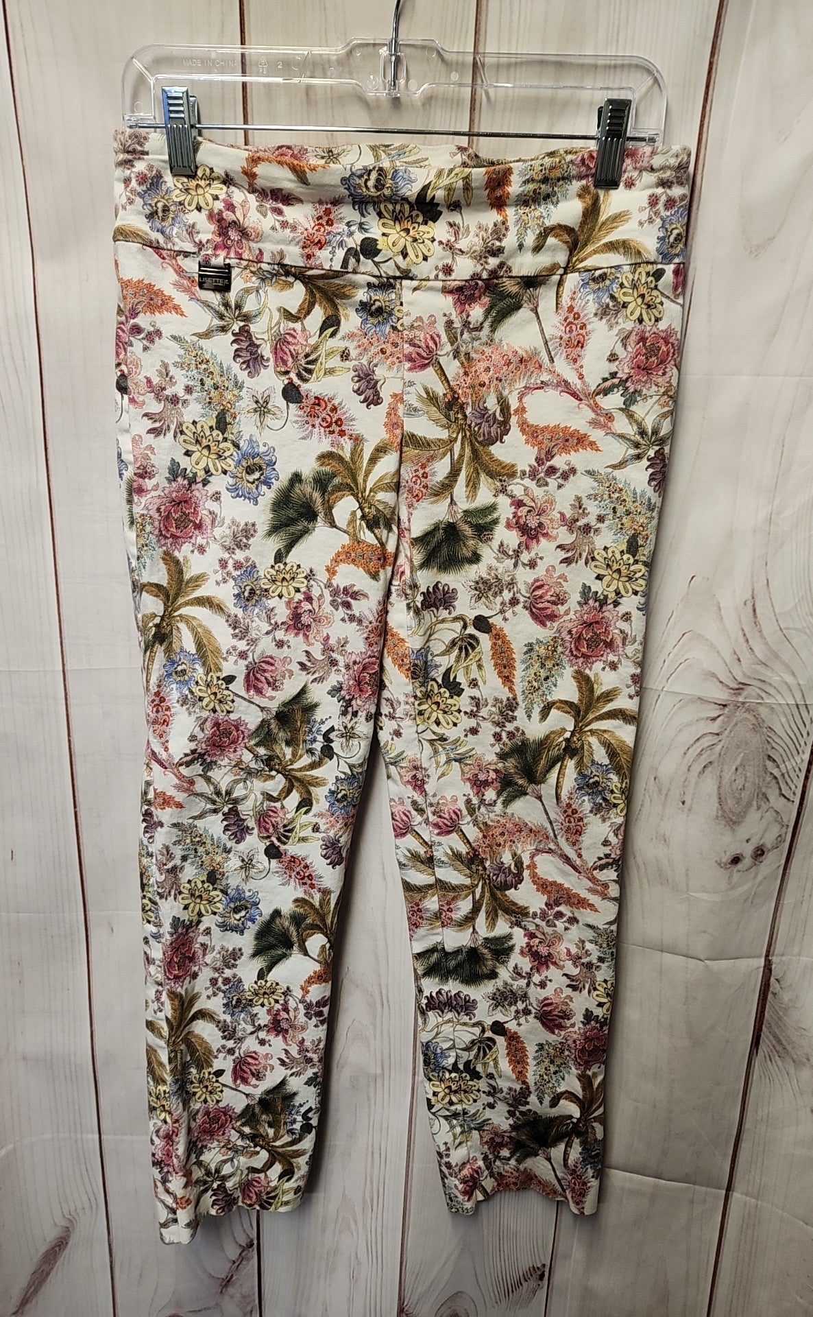 Lisette L Montreal Women's Size 10 White Floral Pants