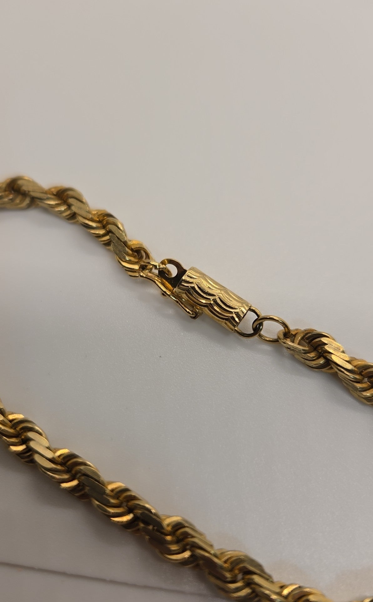 14K Yellow Gold Rope 7" Bracelet 11.3 grams