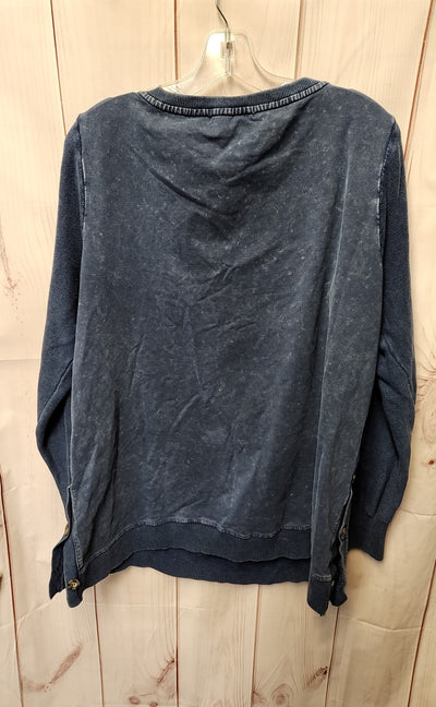 Natural Women's Size XL Blue Sweatshirt
