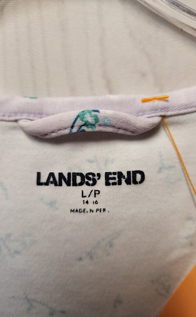 Lands End Women's Size L Purple Floral Nightgown