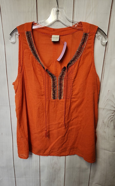 Sonoma Women's Size XL Orange Sleeveless Top