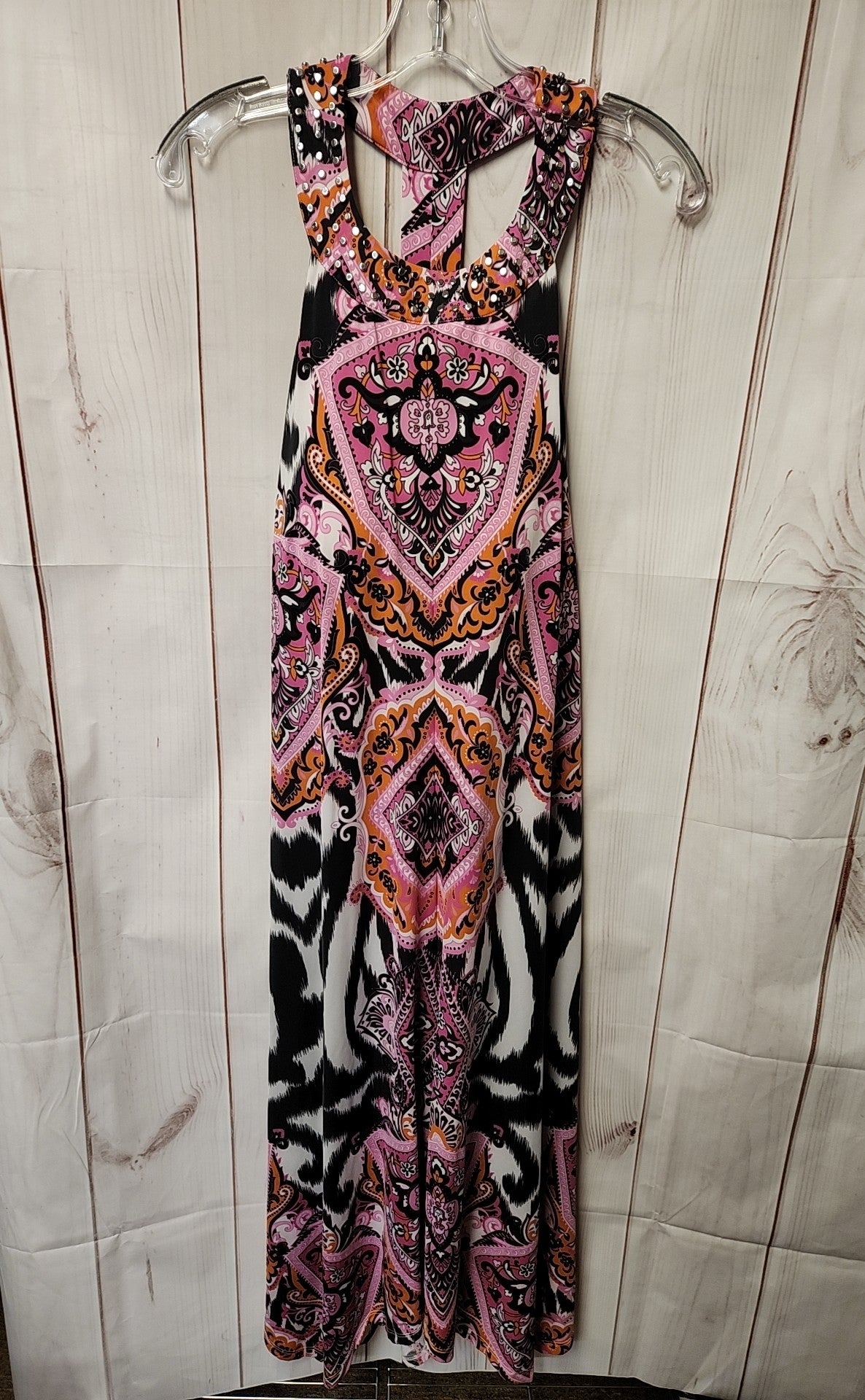 INC Women's Size XL Black & Pink Dress