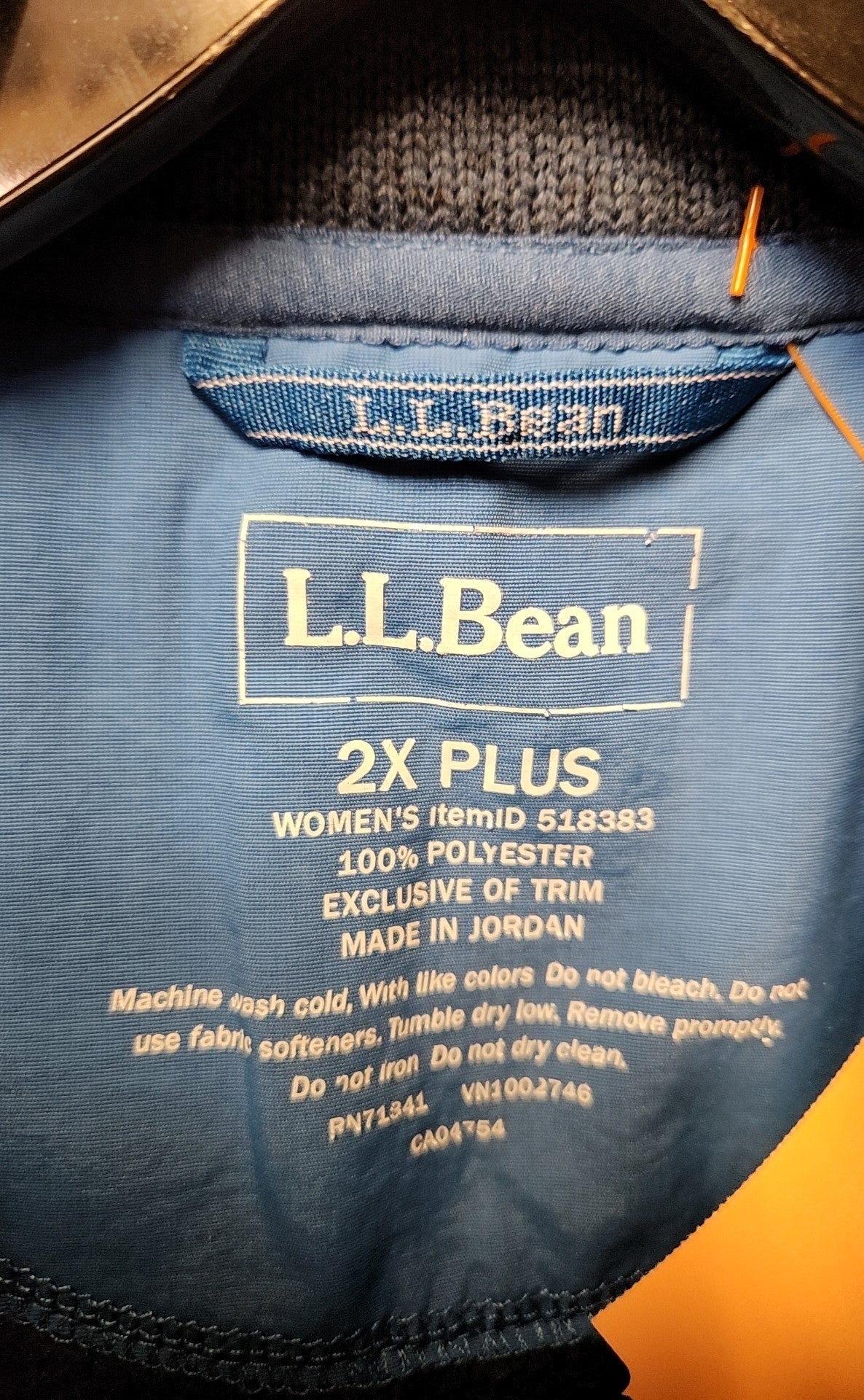 LL Bean Women's Size 2X Blue Jacket