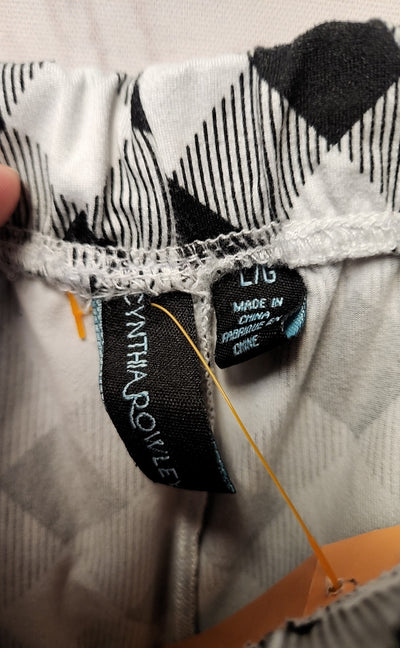 Cynthia Rowley Women's Size L Black & White Leggings