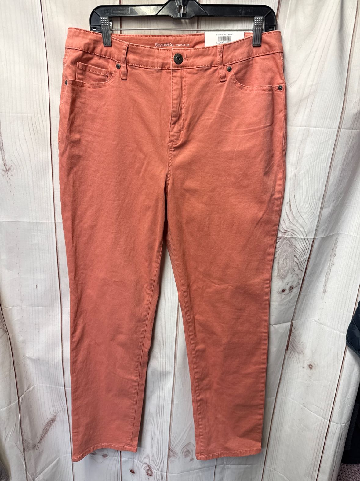 NWT Style & Co Women's Size 14 Sea Coral Pants Straight Leg