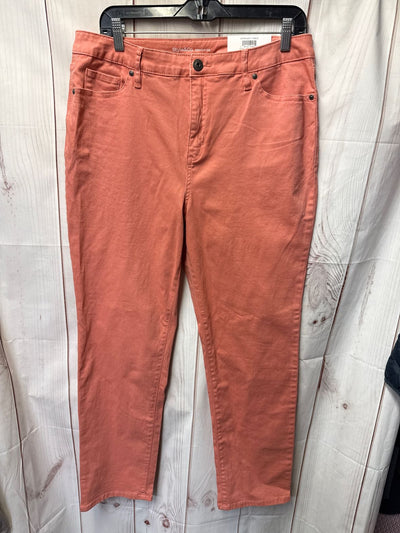 NWT Style & Co Women's Size 14 Sea Coral Pants Straight Leg