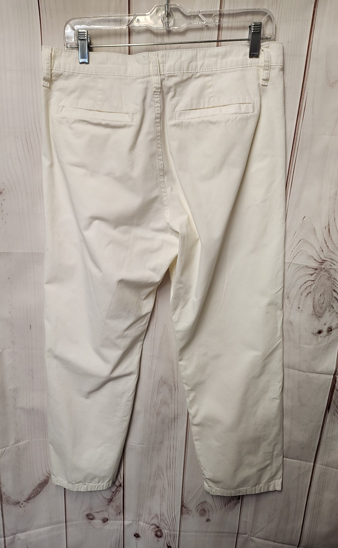 J Crew Women's Size 28 (5-6) White Pants Slouchy Boyfriend Chino