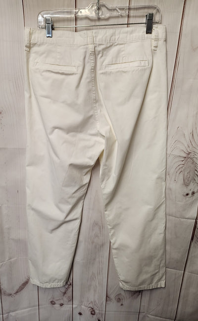 J Crew Women's Size 28 (5-6) White Pants Slouchy Boyfriend Chino