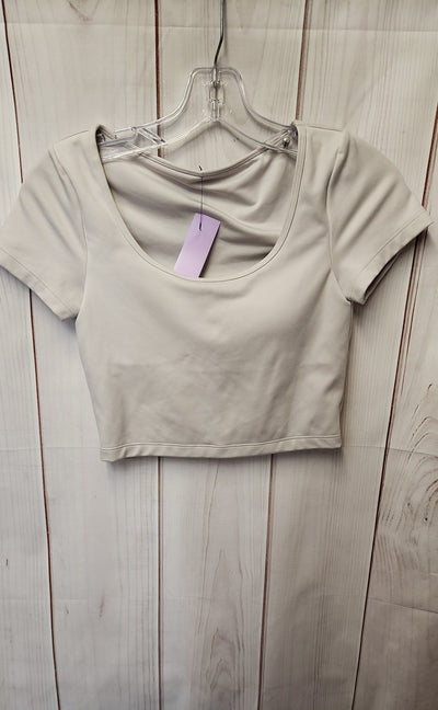 Gilly Hicks Women's Size S Beige Short Sleeve Top