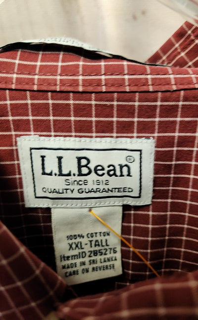 LL Bean Men's Size XXL Tall Red Shirt