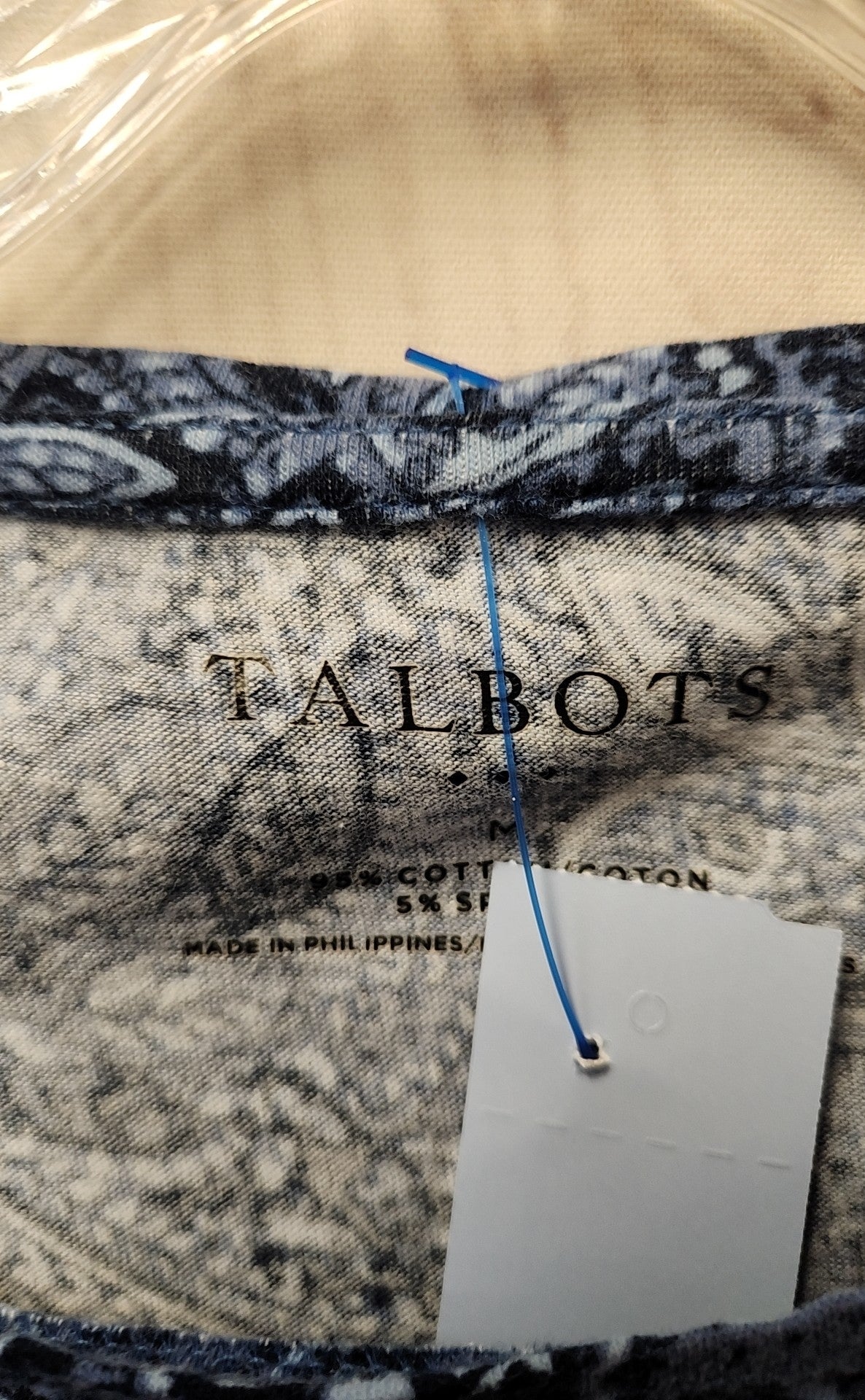 Talbots Women's Size M Blue Long Sleeve Top