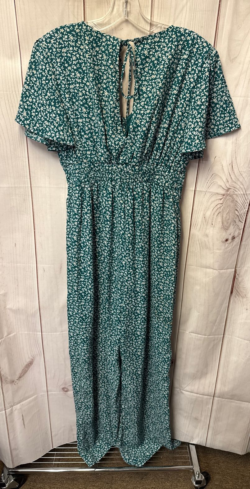 Blue Rain Women's Size S Green Floral Dress