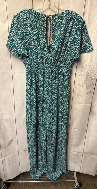 Blue Rain Women's Size S Green Floral Dress