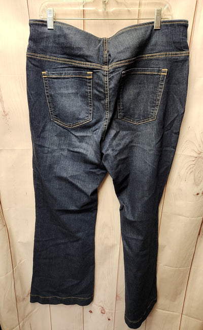 INC Women's Size 33 (15-16) Blue Jeans Pull-on Flare