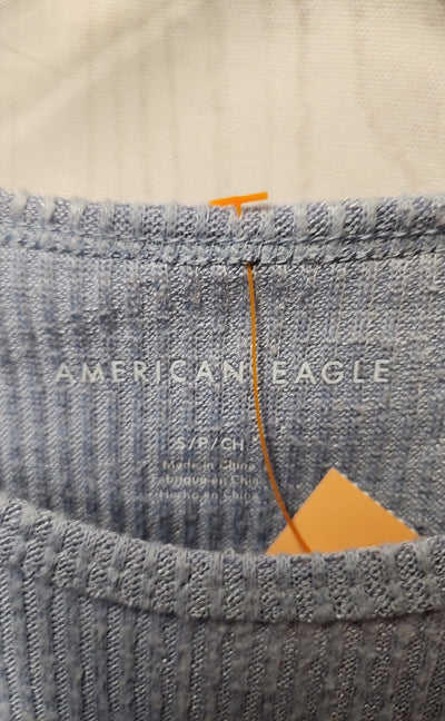 American Eagle Women's Size S Blue Short Sleeve Top