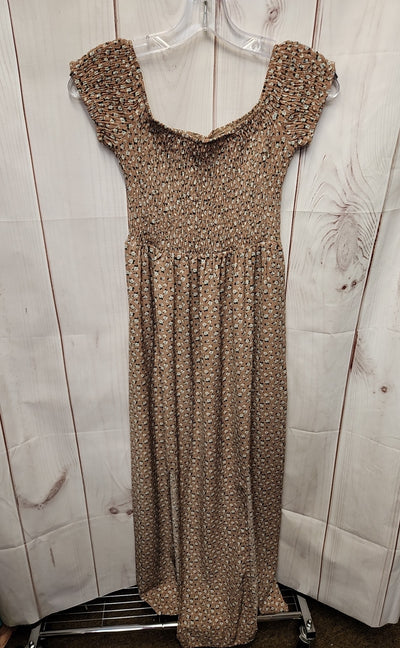 Amoli Women's Size S Brown Print Floral Dress