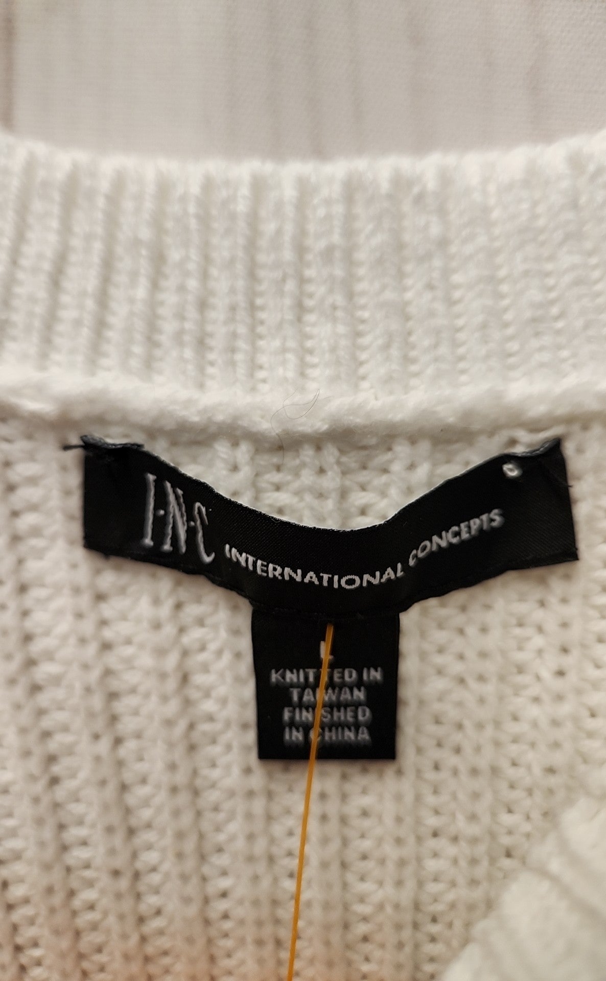 INC Women's Size L White Sweater