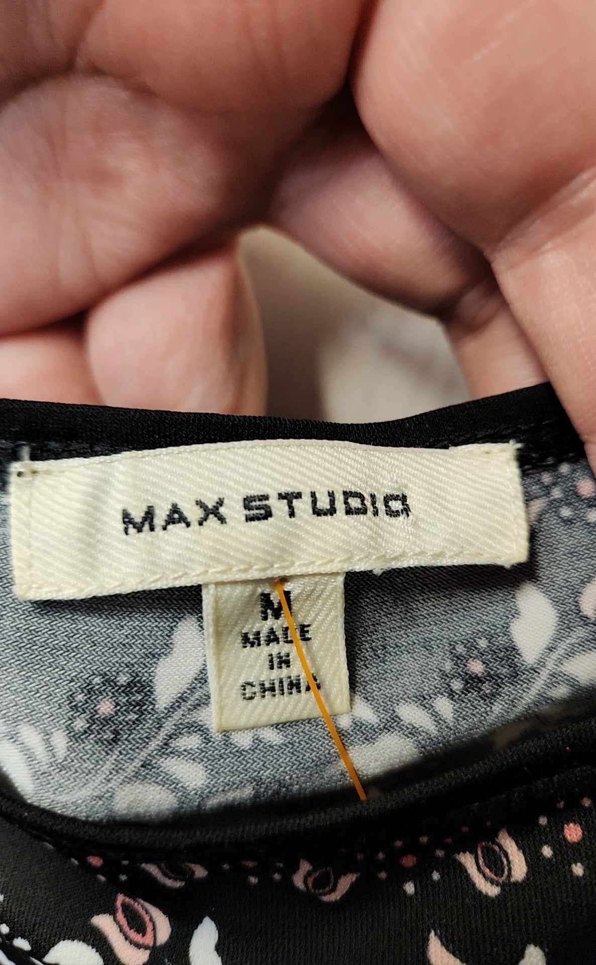 Max Studio Women's Size M Black Floral Dress