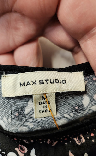 Max Studio Women's Size M Black Floral Dress