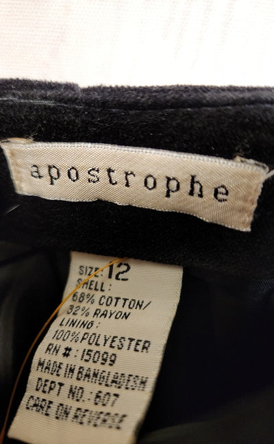Apostrophe Women's Size 12 Black Skirt