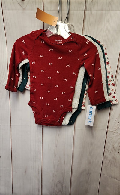 NWT Carters Girl's Size 3 Months Multi 4 Pcs Bodysuit