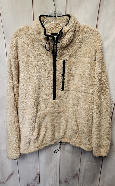Pink Women's Size M Beige Sweatshirt
