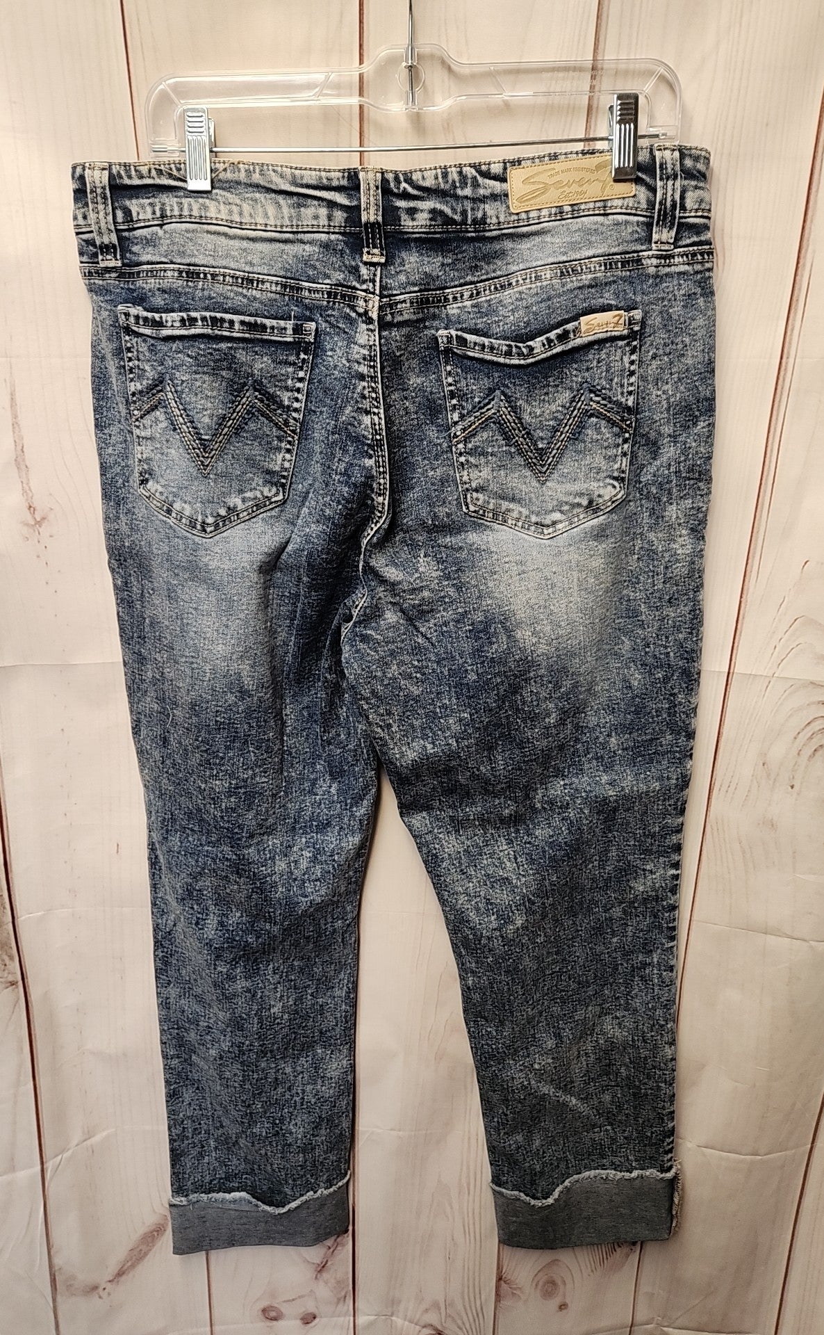 Seven7 Women's Size 33 (15-16) Blue Jeans Slim Straight