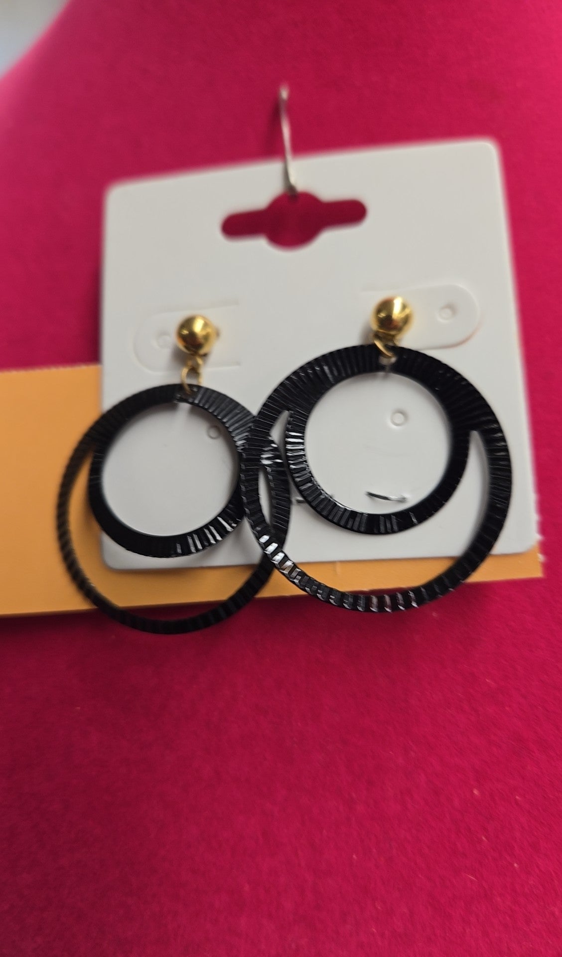 Black Hoop Earrings