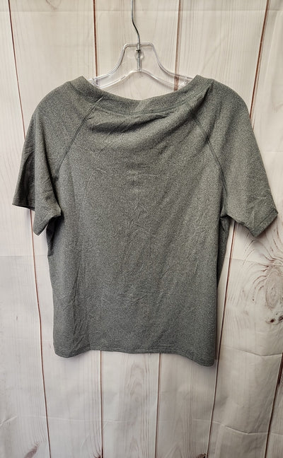 NWT Ekouaer Women's Size S Gray Short Sleeve Top