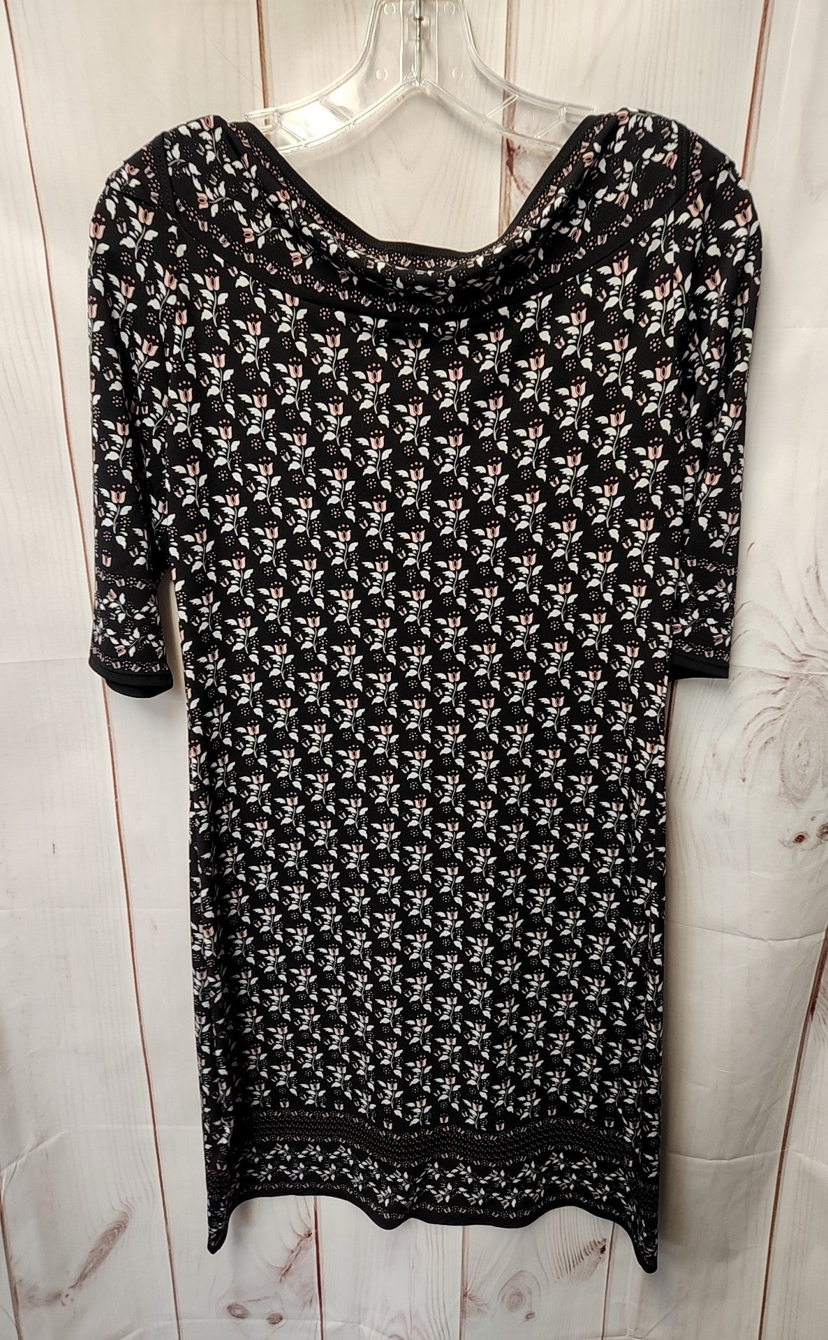 Max Studio Women's Size M Black Floral Dress