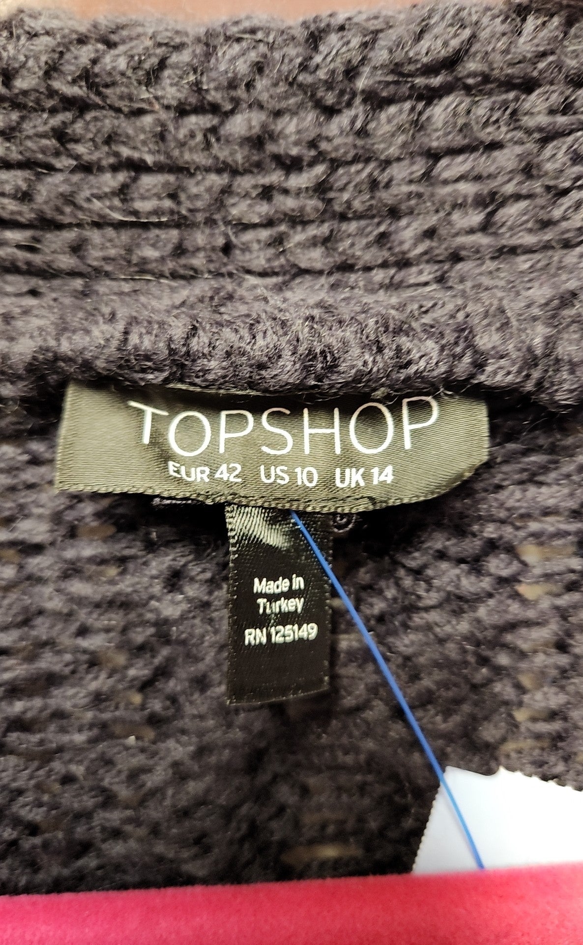 Topshop Women's Size 10 Navy Cardigan