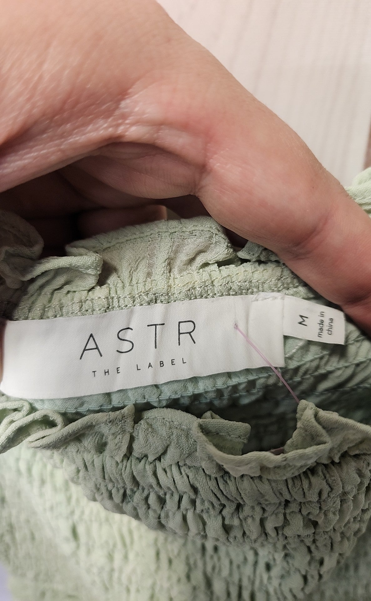 Astr the Label Women's Size M Green Short Sleeve Top